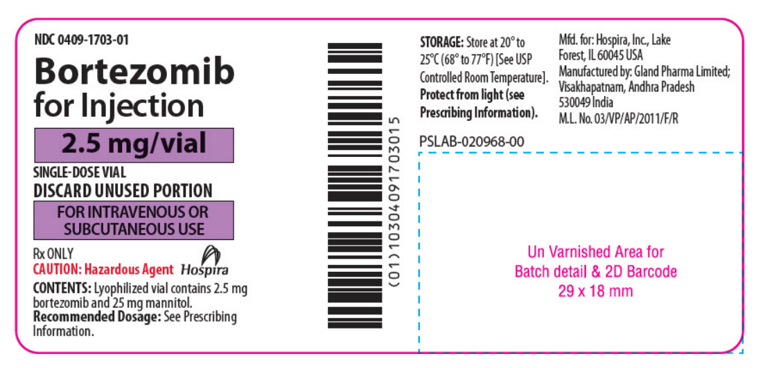 Bortezomib 2,5mg single dose vial, injection